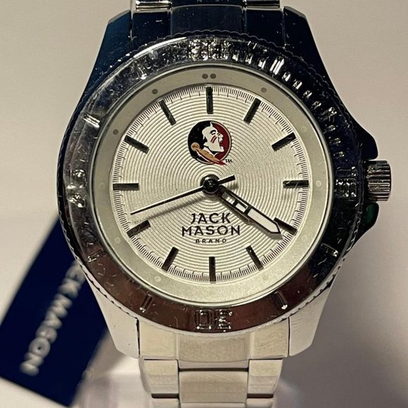 Florida State Seminoles OFFICIAL NCAA Stainless-Steel Watch by Jack Mason NEW - Picture 1 of 10